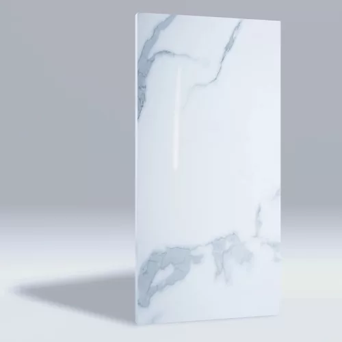 Falpanel, márvány mintával, PVC, 280x120 cm - Graceful White