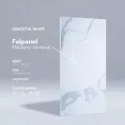 Falpanel, márvány mintával, PVC, 280x120 cm - Graceful White