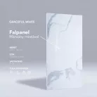 Falpanel, márvány mintával, PVC, 240x120 cm - Graceful White