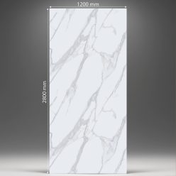 Falpanel, márvány mintával, PVC, 280x120 cm - Silver Mist