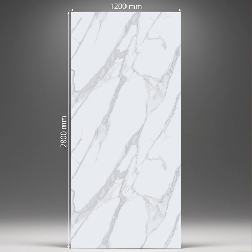 Falpanel, márvány mintával, PVC, 280x120 cm - Silver Mist