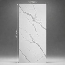 Falpanel, márvány mintával, PVC, 240x120 cm - Carla White