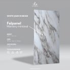 Falpanel, márvány mintával, PVC, 240x120 cm - White Jade in Beige