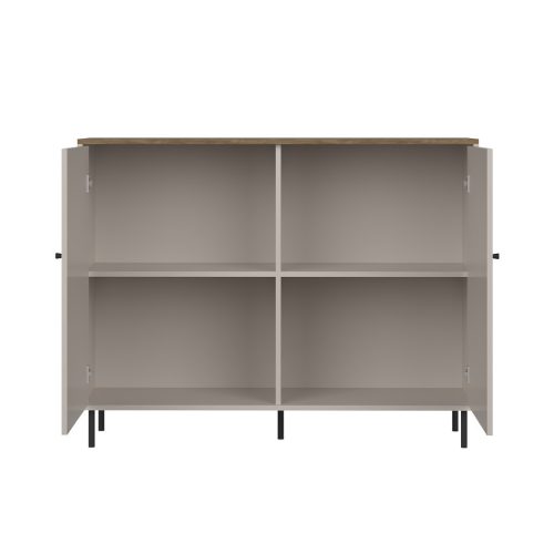 Cappuccino KOM2D komód - kasmír/antico tölgy