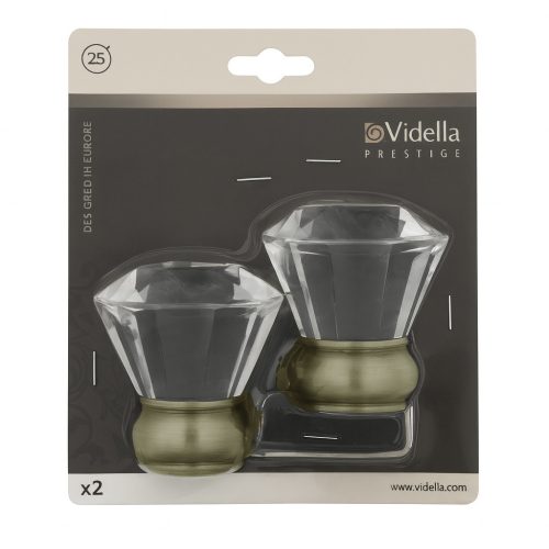 Vidella Marapi arany 25 mm-es karnis végzáró 2db/cs