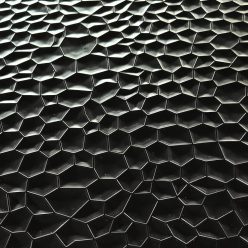 Falpanel, dombornyomott, PVC, 240x120 cm - Black Metal