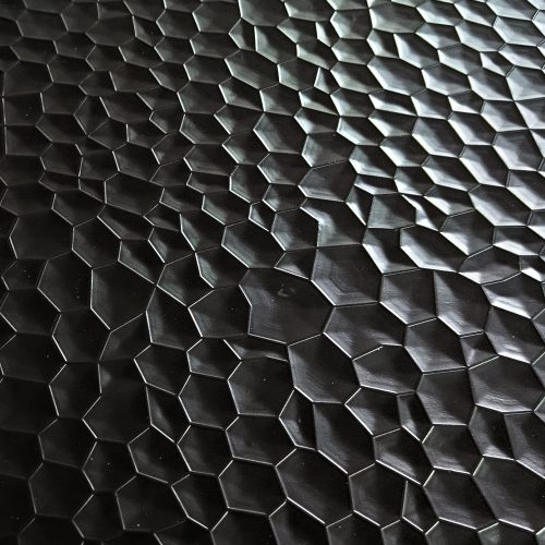 Falpanel, dombornyomott, PVC, 240x120 cm - Black Metal