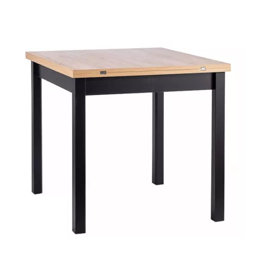 Flip (FLIPDAC80) bővíthető étkezőasztal 80-160 cm - artisan tölgy/fekete