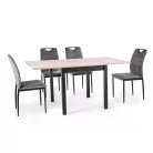 Flip (FLIPDAC80) bővíthető étkezőasztal 80-160 cm - artisan tölgy/fekete