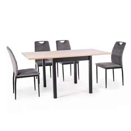 Flip (FLIPDAC80) bővíthető étkezőasztal 80-160 cm - artisan tölgy/fekete