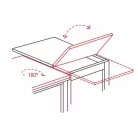 Flip (FLIPDAC80) bővíthető étkezőasztal 80-160 cm - artisan tölgy/fekete
