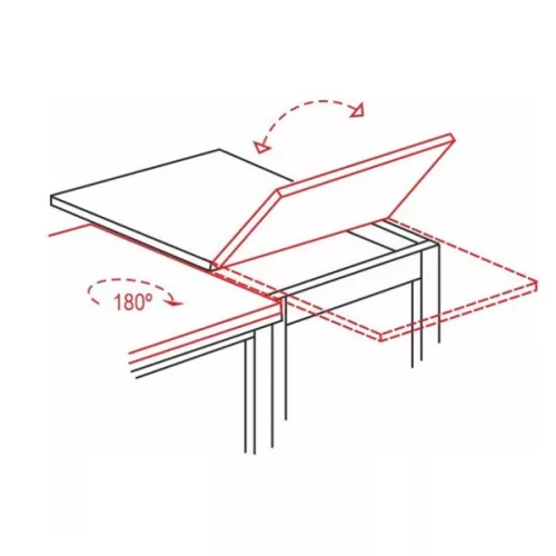 Flip (FLIPDAC80) bővíthető étkezőasztal 80-160 cm - artisan tölgy/fekete