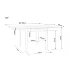 Flip (FLIPDAC80) bővíthető étkezőasztal 80-160 cm - artisan tölgy/fekete