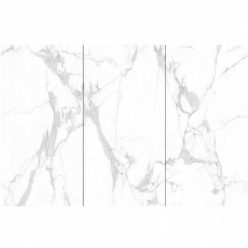   Falpanel, márvány mintával, végteleníthető, bambuszrost, 280x122 cm - Carrara White