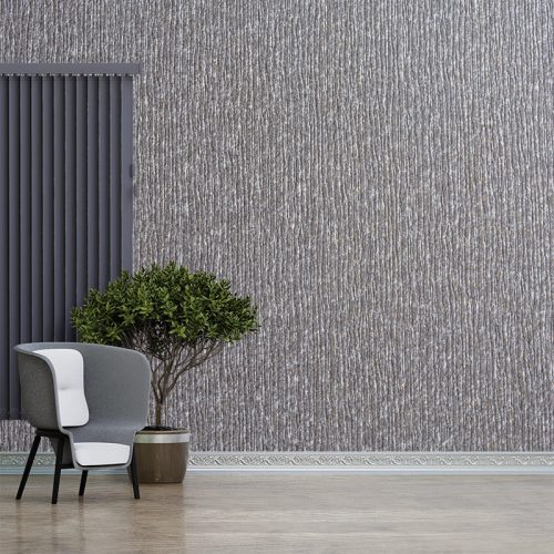 Falpanel, dombornyomott, PVC, 240x120 cm - Szürke