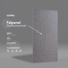 Falpanel, dombornyomott, PVC, 240x120 cm - Szürke