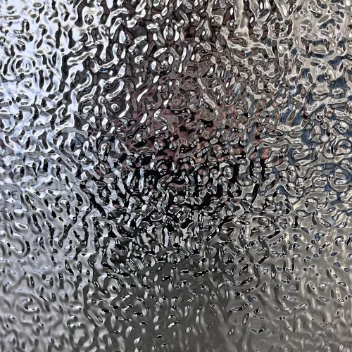 Falpanel, fém hatású, bambuszrost, 280x120 cm - Silver Metal Wave