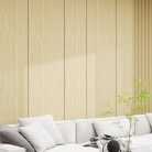 Falpanel, fa mintával, bambuszrost, 280x120 cm - Honey Oak