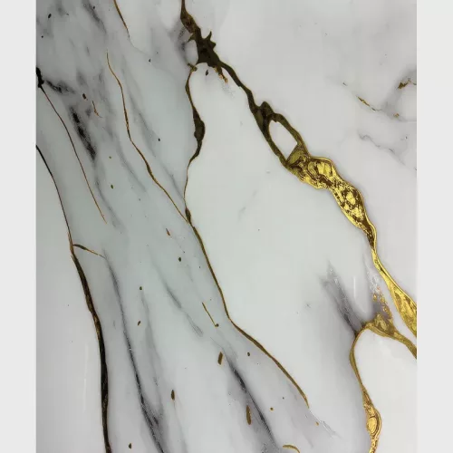 Falpanel, márvány mintával, PVC, 240x120 cm - Gold in Dawn