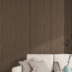 Falpanel, fa mintával, bambuszrost, 280x60 cm - Shadow Oak