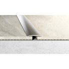 Aluminium 60mm-es íves burkolatváltó profil - A70T - pezsgő - vágott