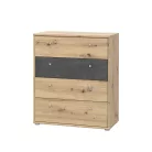 Canzano komód - T2KK212-C752 - sötét beton/artisan tölgy