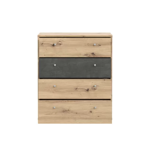 Canzano komód - T2KK212-C752 - sötét beton/artisan tölgy