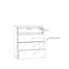 Canzano komód - T2KK212-C752 - sötét beton/artisan tölgy