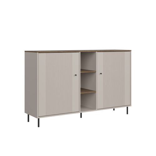 Cappuccino (KOM2D z POL) komód polccal - kasmír/antico tölgy