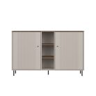 Cappuccino (KOM2D z POL) komód polccal - kasmír/antico tölgy