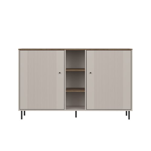 Cappuccino (KOM2D z POL) komód polccal - kasmír/antico tölgy