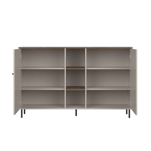 Cappuccino (KOM2D z POL) komód polccal - kasmír/antico tölgy