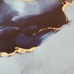 Falpanel, márvány mintával, PVC, 240x120 cm - Blue Aurum