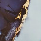 Falpanel, márvány mintával, PVC, 240x120 cm - Blue Aurum