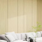 Falpanel, fa mintával, bambuszrost, 280x60 cm - Honey Oak