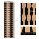 Akusztikus falpanel Lively LD2103K barna 60*240 cm
