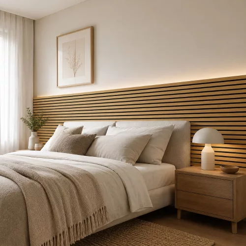 Akusztikus falpanel Lumigrid GS2101K világosbarna 60*260 cm