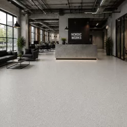   tekercses vinyl padló, PVC -  szürke szórt kő mintás Enter 19T Sed  4 m