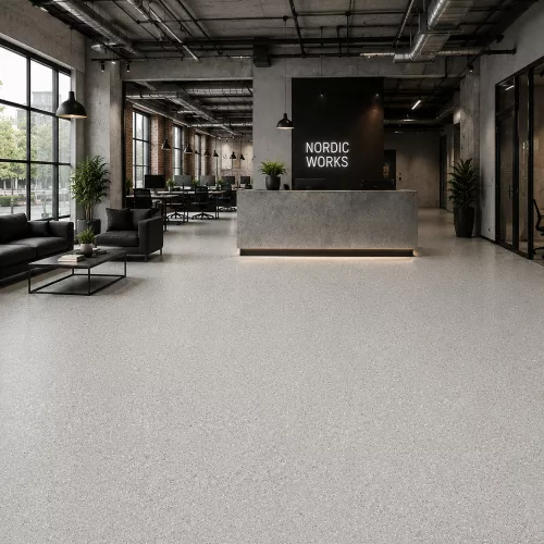 tekercses vinyl padló, PVC -  szürke szórt kő mintás Enter 19T Sed  4 m