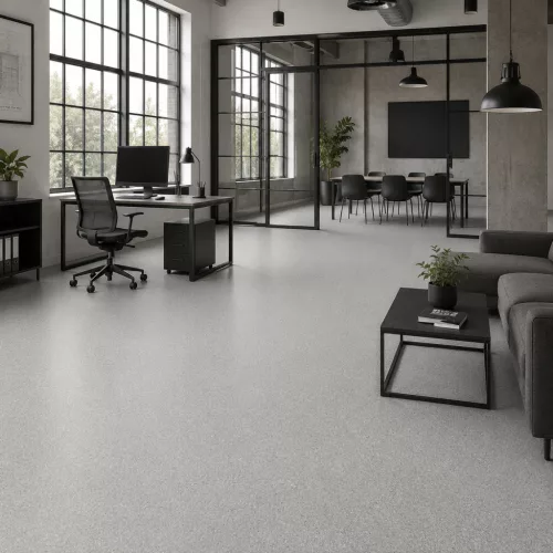 tekercses vinyl padló, PVC -  szürke szórt kő mintás Enter 19T Sed  4 m