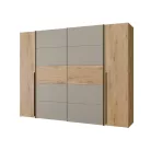 Narello gardróbszekrény - natúr vadtölgy/taupe
