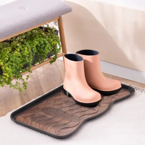 Eco Trend Boot Tray cipőtartó tálca Footprints Wood - 38 x 75 cm