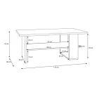 Manchester dohányzóasztal (CFTT5212-D108) - mauvella tölgy