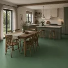 tekercses vinyl padló, PVC -  egyszínű Bluna 825 zöld 2 m