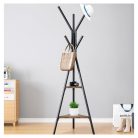 PLENTO állófogas/akasztó - fekete/tölgy smoke