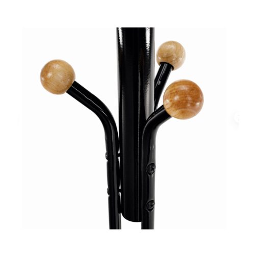 VASIL álló fogas - fekete lakk / természetes fa