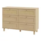 Sparrow Komód - CXSK221-M696 - elegancia tölgy/természetes rattan