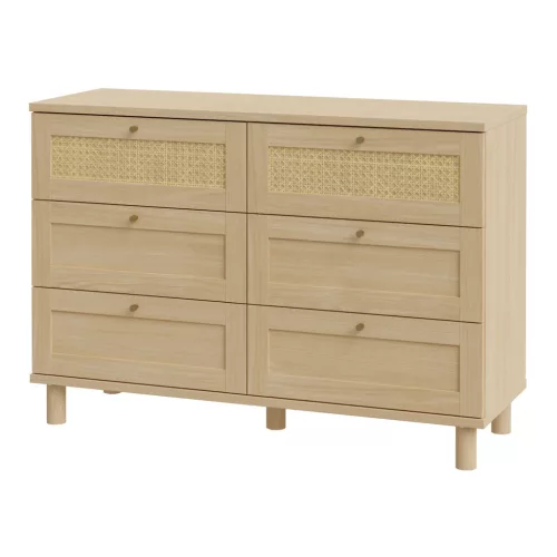 Sparrow Komód - CXSK221-M696 - elegancia tölgy/természetes rattan