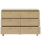 Sparrow Komód - CXSK221-M696 - elegancia tölgy/természetes rattan