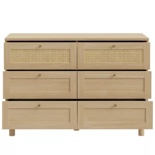 Sparrow Komód - CXSK221-M696 - elegancia tölgy/természetes rattan